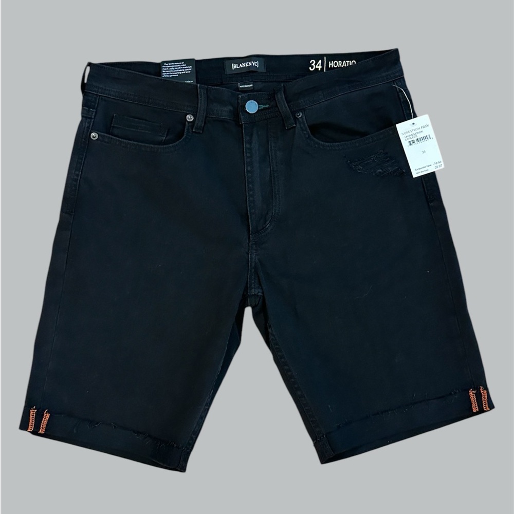 Blank NYC Black Jean Shorts Minimalist Design